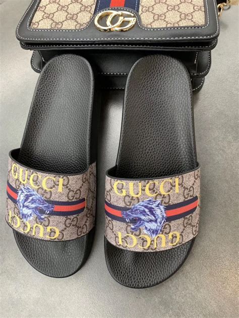 fake men gucci slippers|gucci slippers diamond.